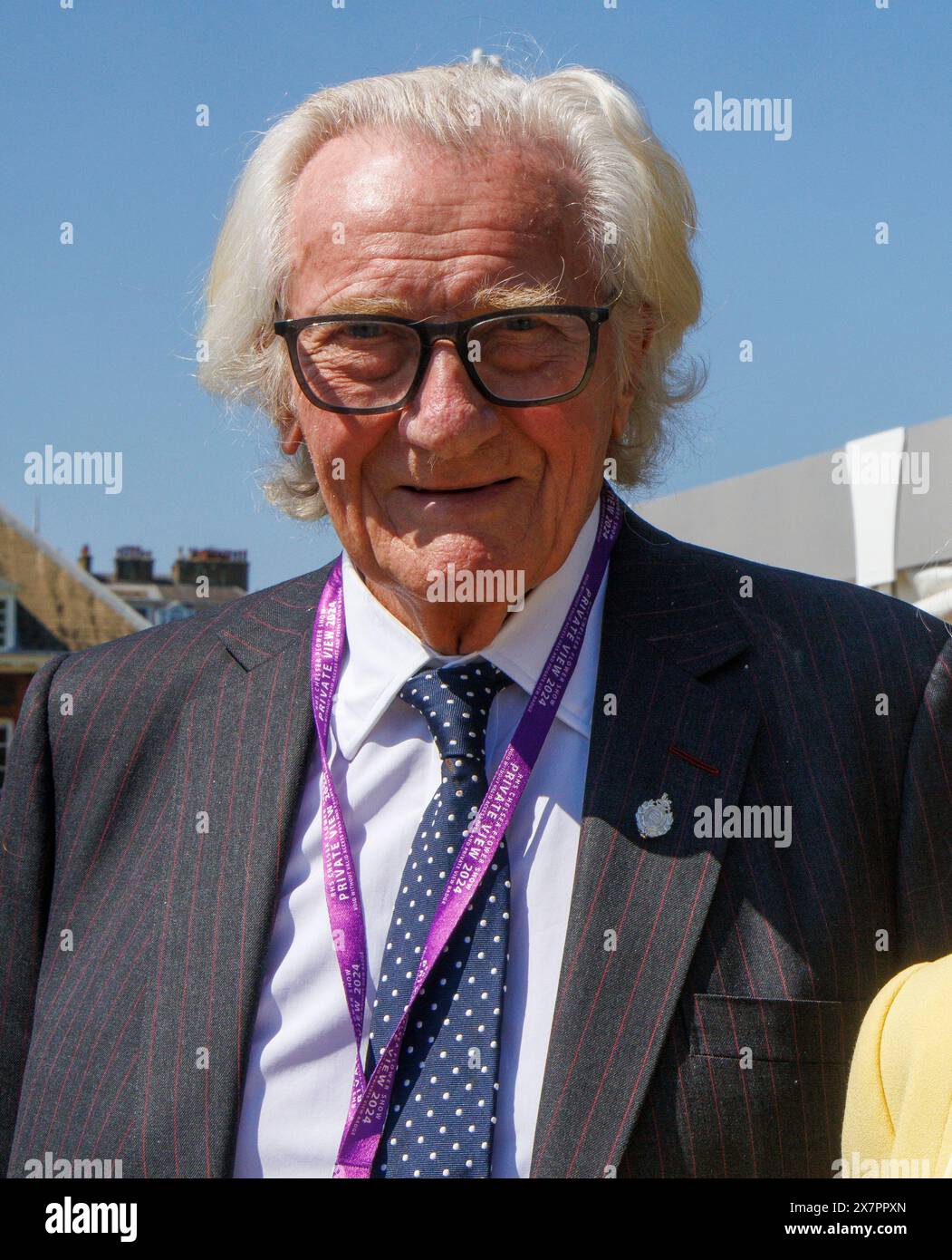 Michael Ray Dibdin Heseltine, baron Heseltine, ancien vice-premier ministre, au RHS Chelsea Flower Show 2024. Banque D'Images