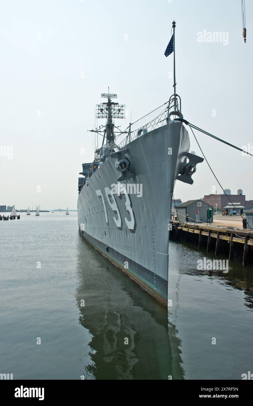 USS Cassin Young. Constitution Wharf, Charlestown, Massachusetts, États-Unis Banque D'Images