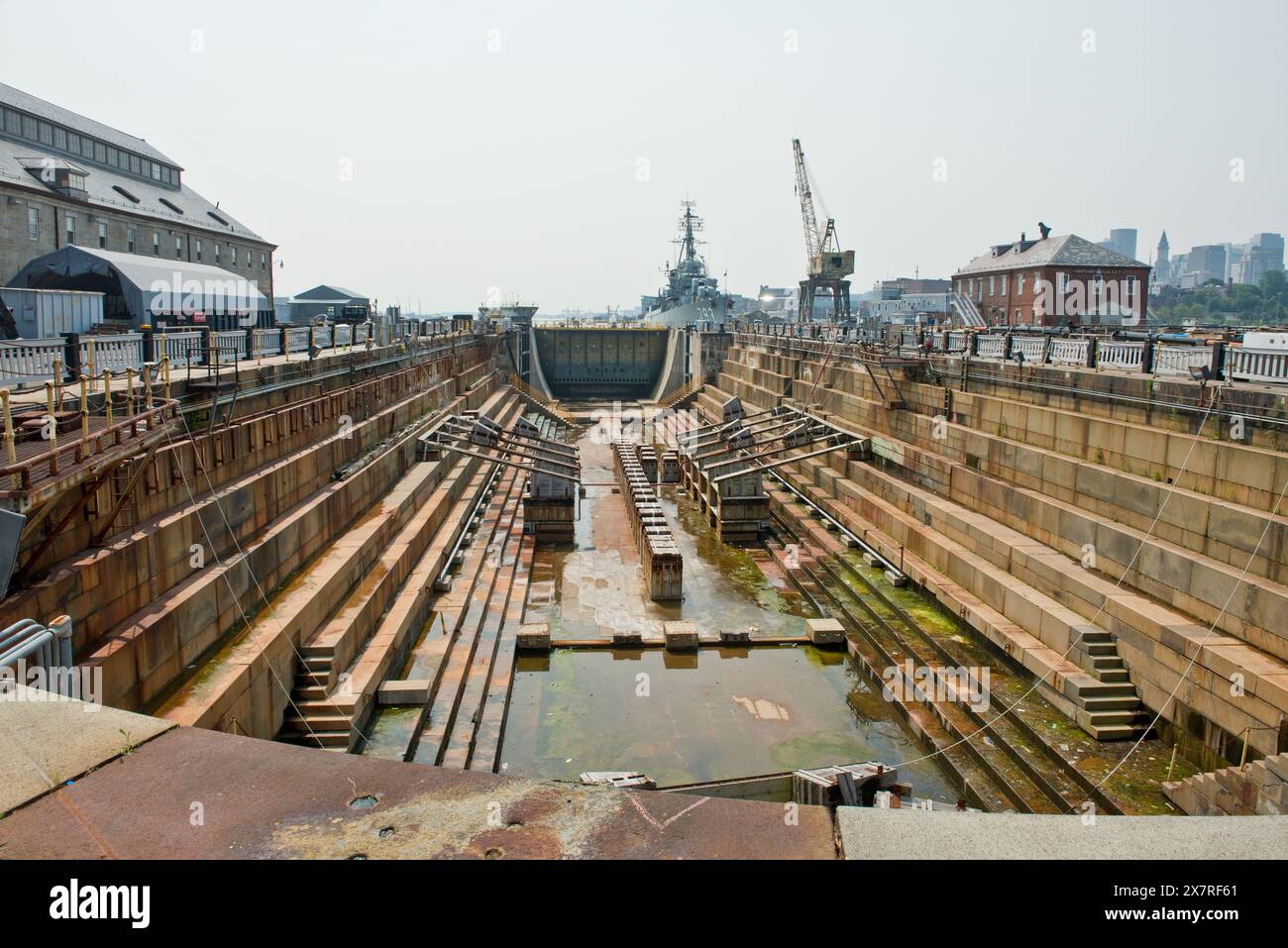Dry Dock 1, Constitution Wharf, Charlestown, Massachusetts, États-Unis Banque D'Images