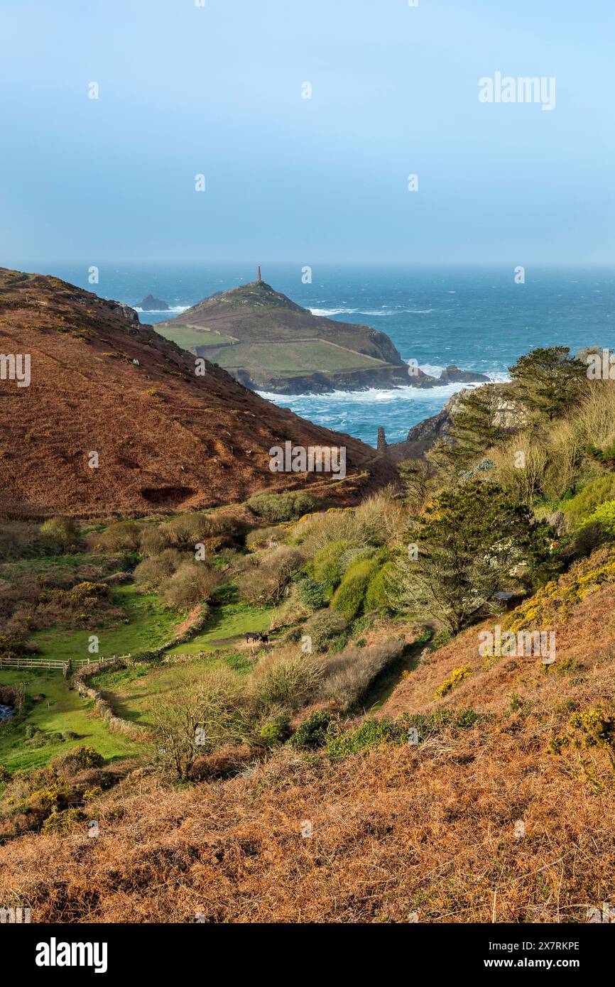 Kenidjack ; regardant vers Cape Cornwall ; Cornwall ; Royaume-Uni Banque D'Images