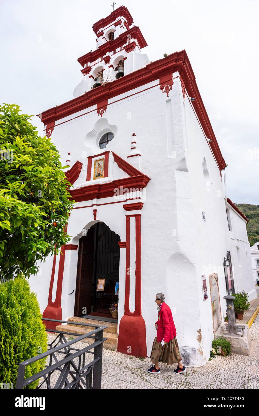 Chapelle de la Sainte Trinité, bâtiment baroque, fin du XVIIIe siècle, place de la mairie, Almonaster la Real , Huelva, Andalousie, Espagne Banque D'Images