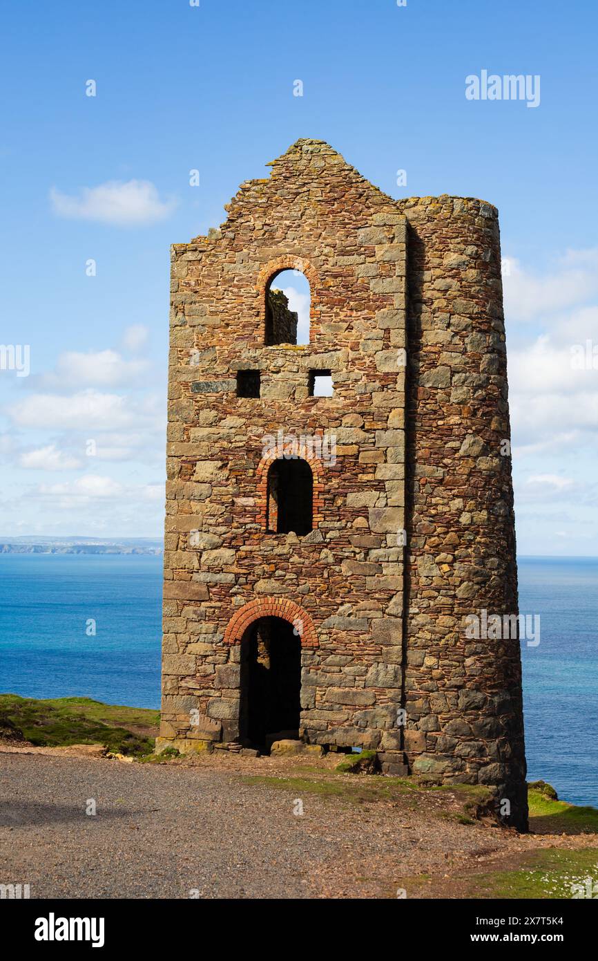 Ruines de la mine d'étain Wheal Coates, Cornwall, West Country, Angleterre Banque D'Images