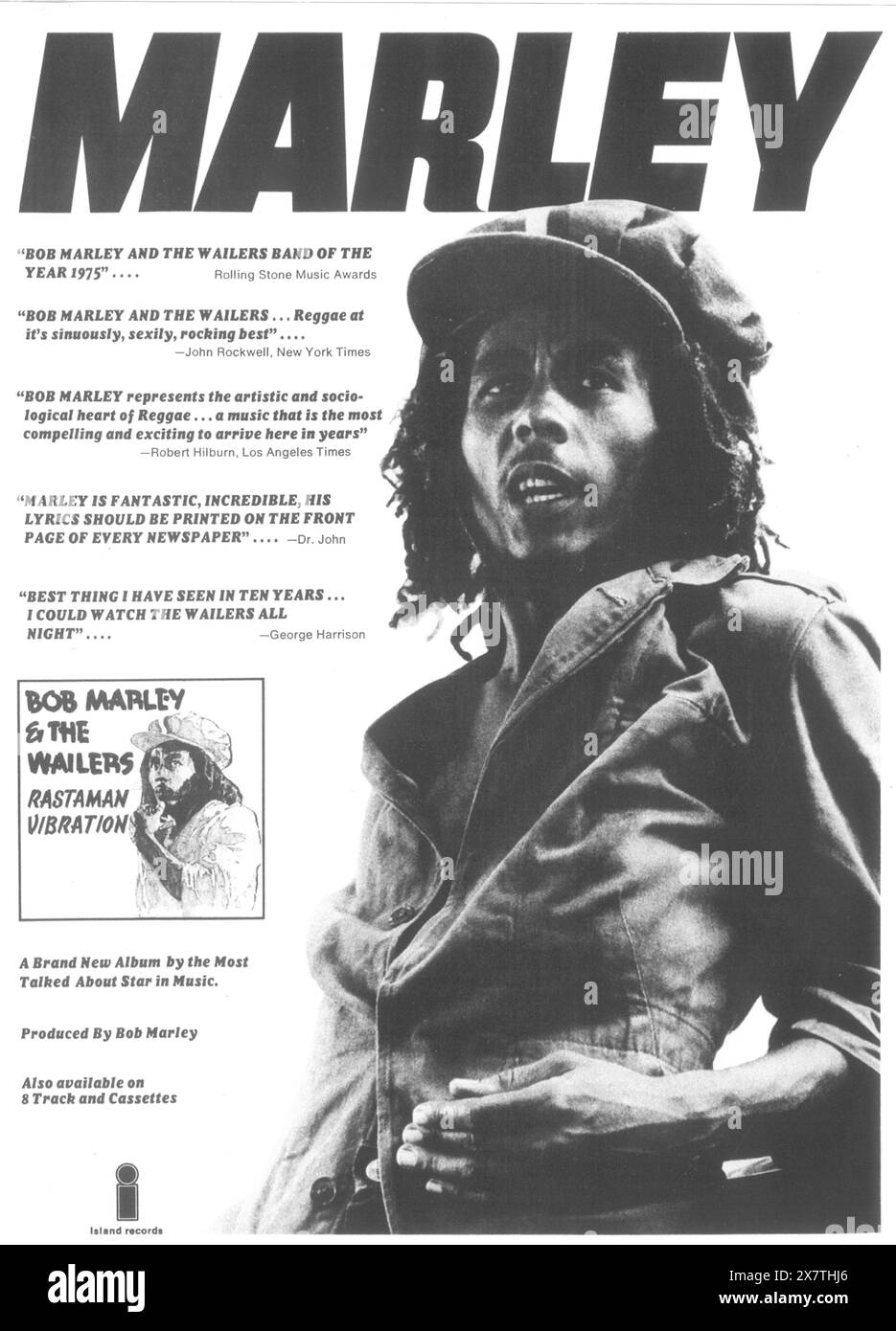 1976 Rastaman vibration Studio album de Bob Marley et The Wailers promo Banque D'Images