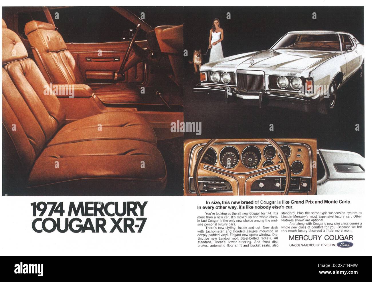 1974 Mercury Cougar XR-7 voiture annonce - Nouvelle race Banque D'Images