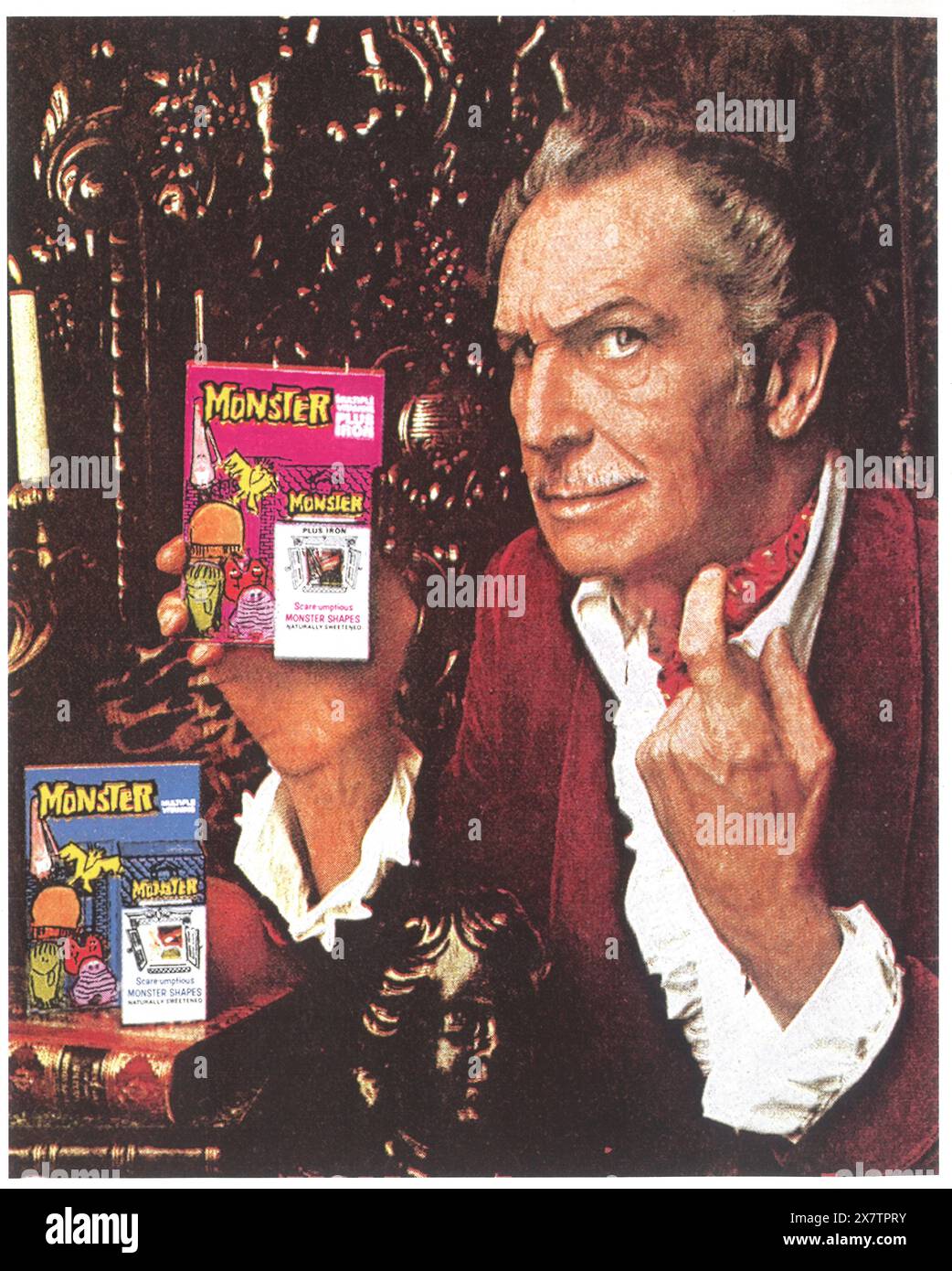 1975 Monster Vitamins Monster Candy annonce avec Vincent Price Banque D'Images
