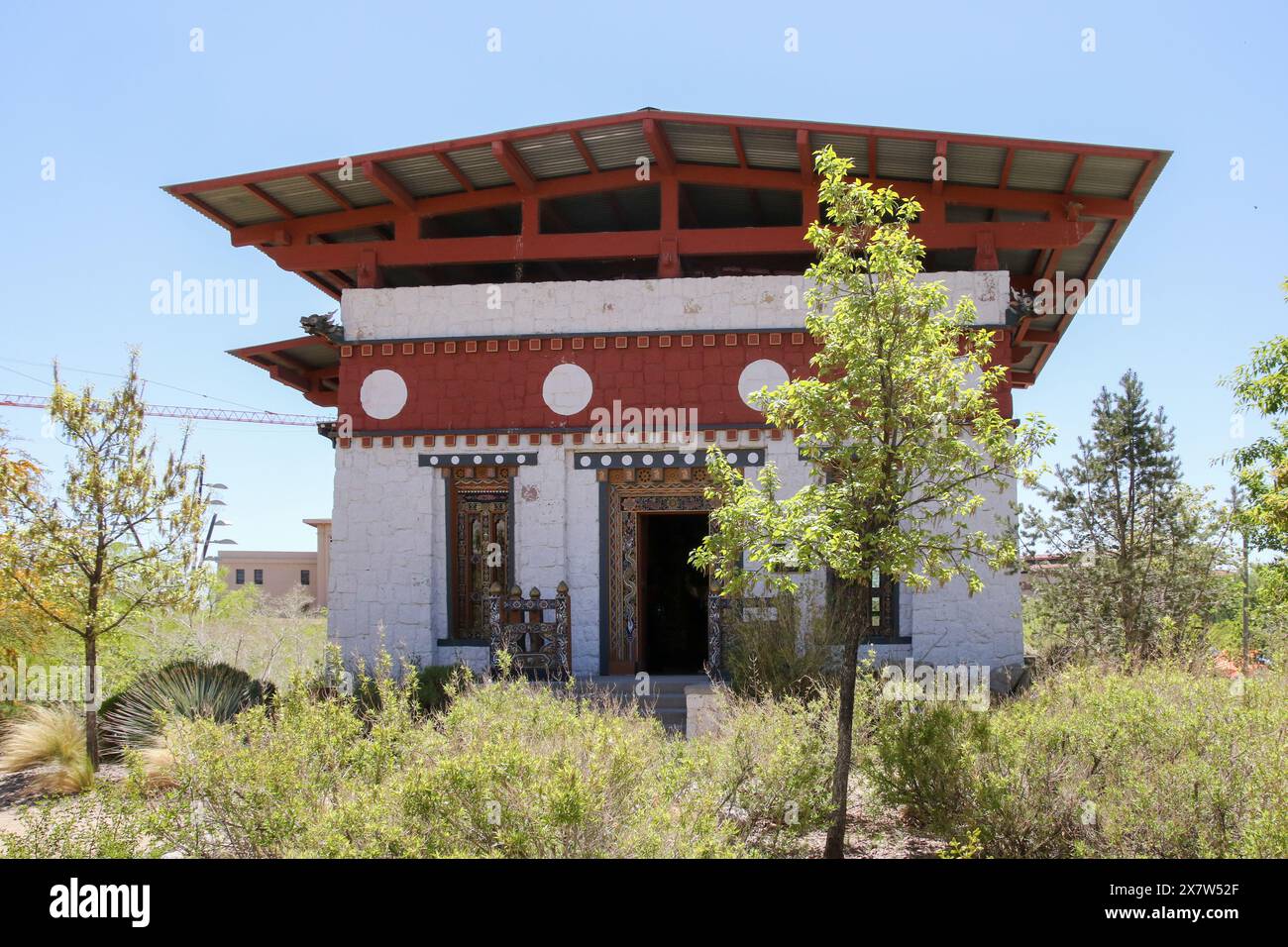 Exposition culturelle de Lhakhang au campus UTEP, El Paso, Texas Banque D'Images