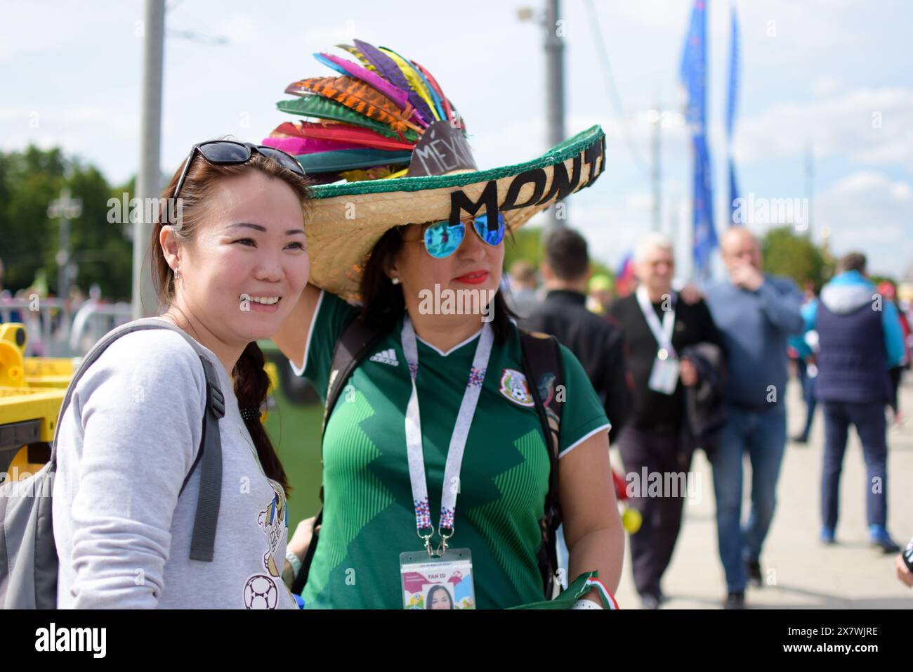 Photo de mexicain de Monterey à la Coupe du monde de la FIFA, Russie 2018 à Moscou Banque D'Images