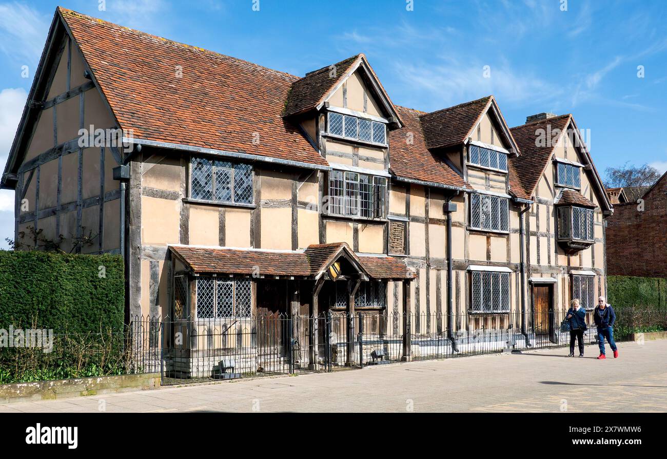 Lieu de naissance de William Shakespeare, Stratford-upon-Avon, Warwickshire, Angleterre, Royaume-Uni Banque D'Images