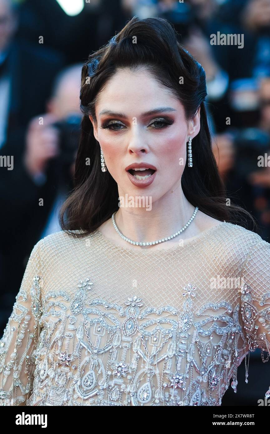 Cannes, France. 21 mai 2024. Coco Rocha arrive sur le tapis rouge pour Marcello Mio lors du 77ème Festival de Cannes. Photo de Julie Edwards./Alamy Live News Banque D'Images