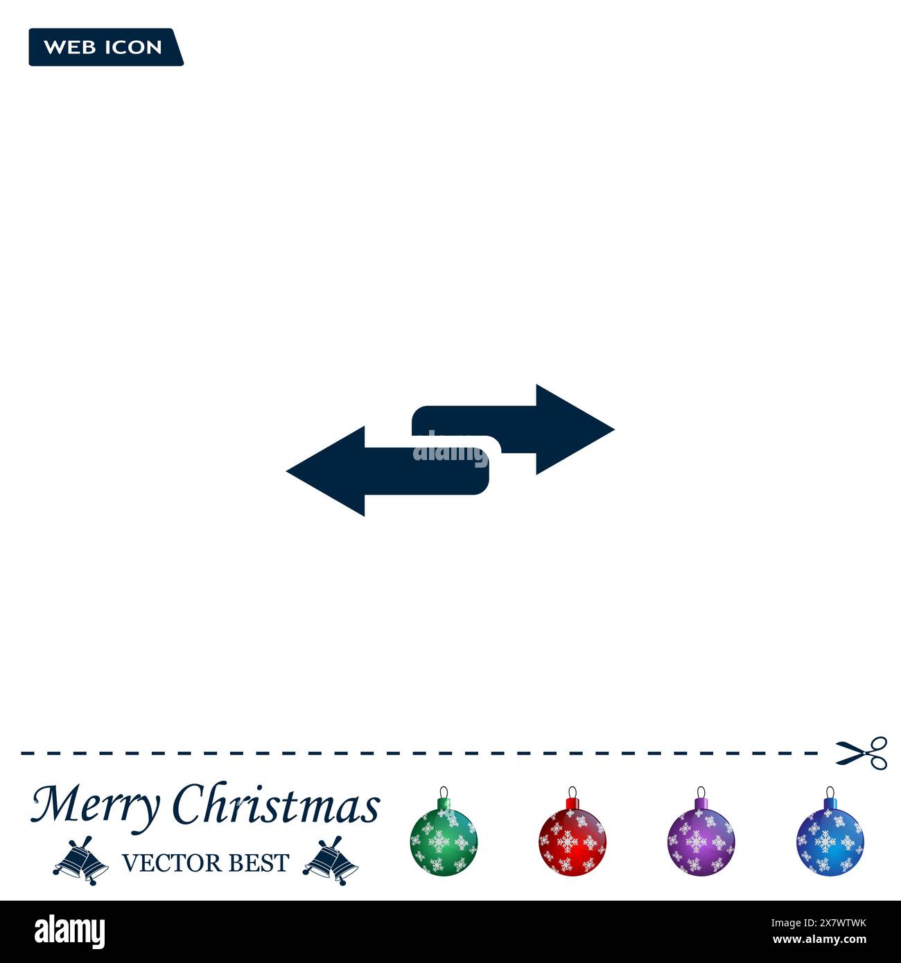 L'icône des flèches gauche et droite. Symbole des flèches. Illustration de Vecteur