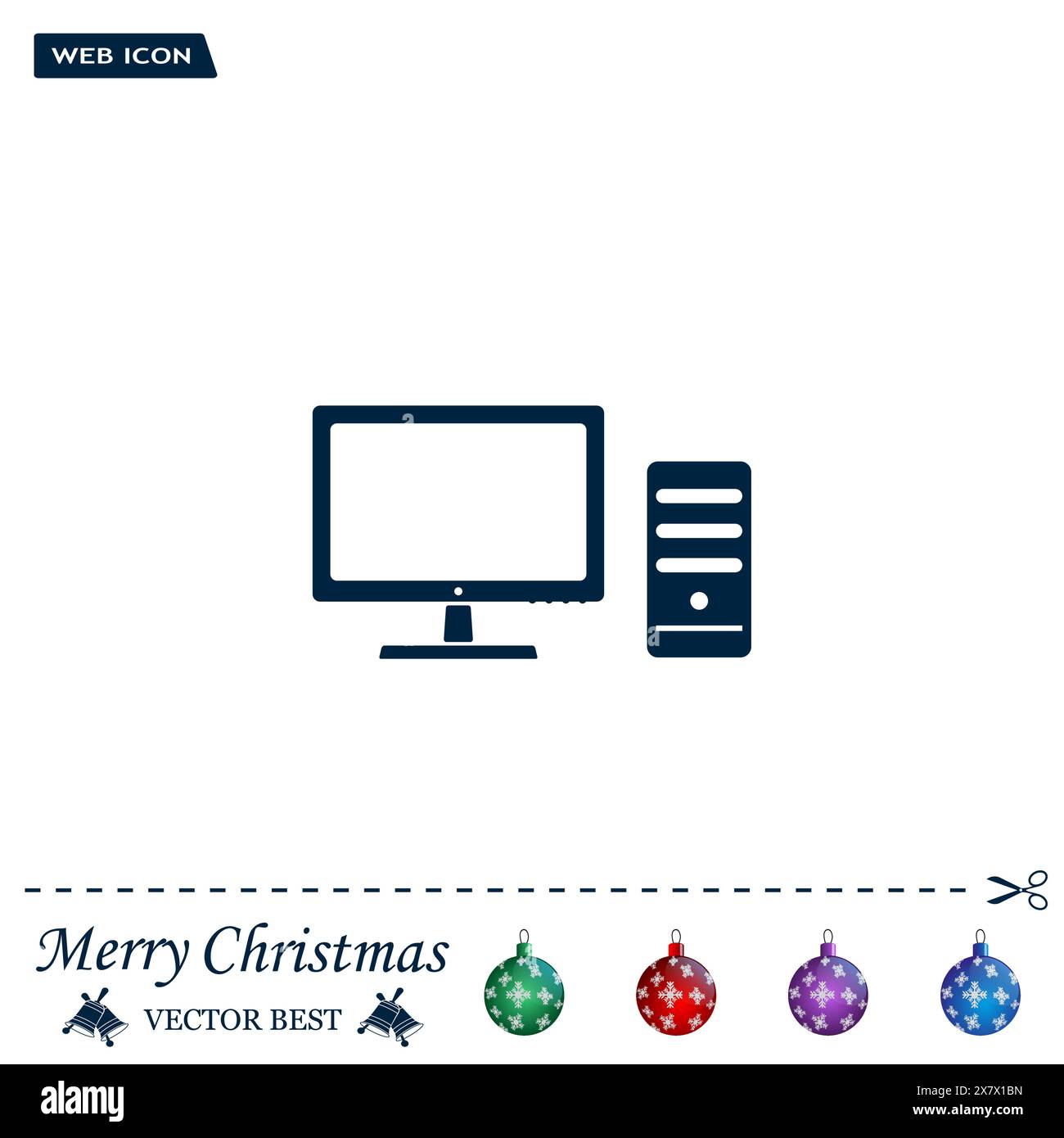 L'icône de l'ordinateur. Symbole PC. Illustration de Vecteur