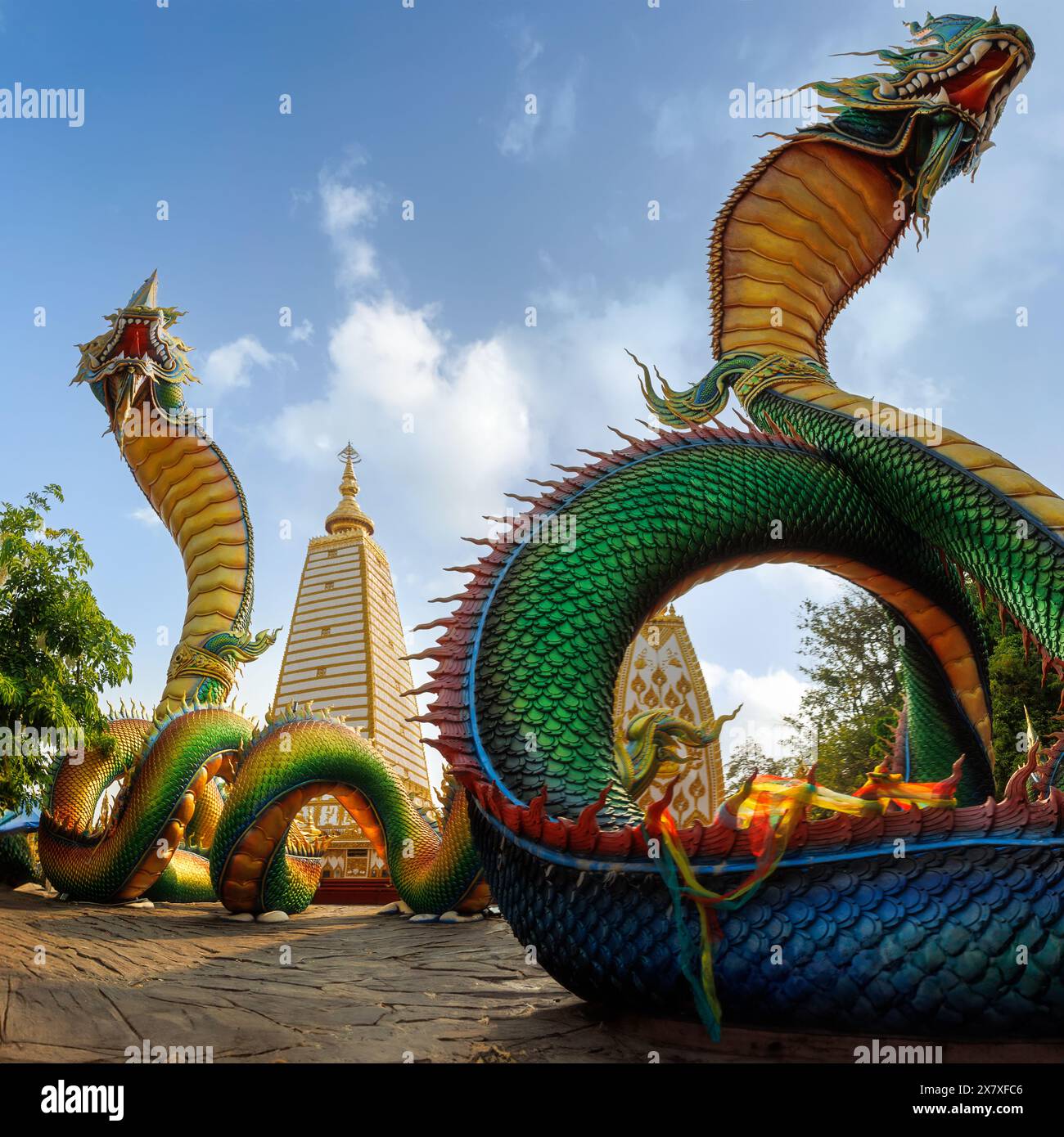 Wat Phra That Nong Bua, province d'Ubon Ratchathani, Thaïlande Banque D'Images