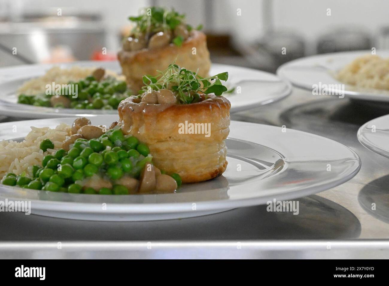 Galettes avec boulettes de viande Banque D'Images
