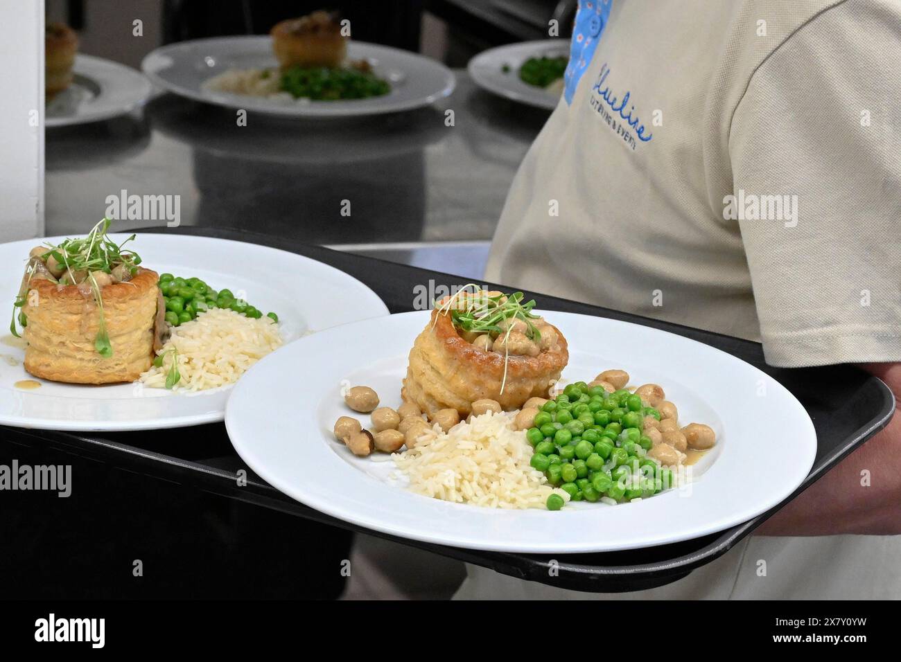 Galettes avec boulettes de viande Banque D'Images