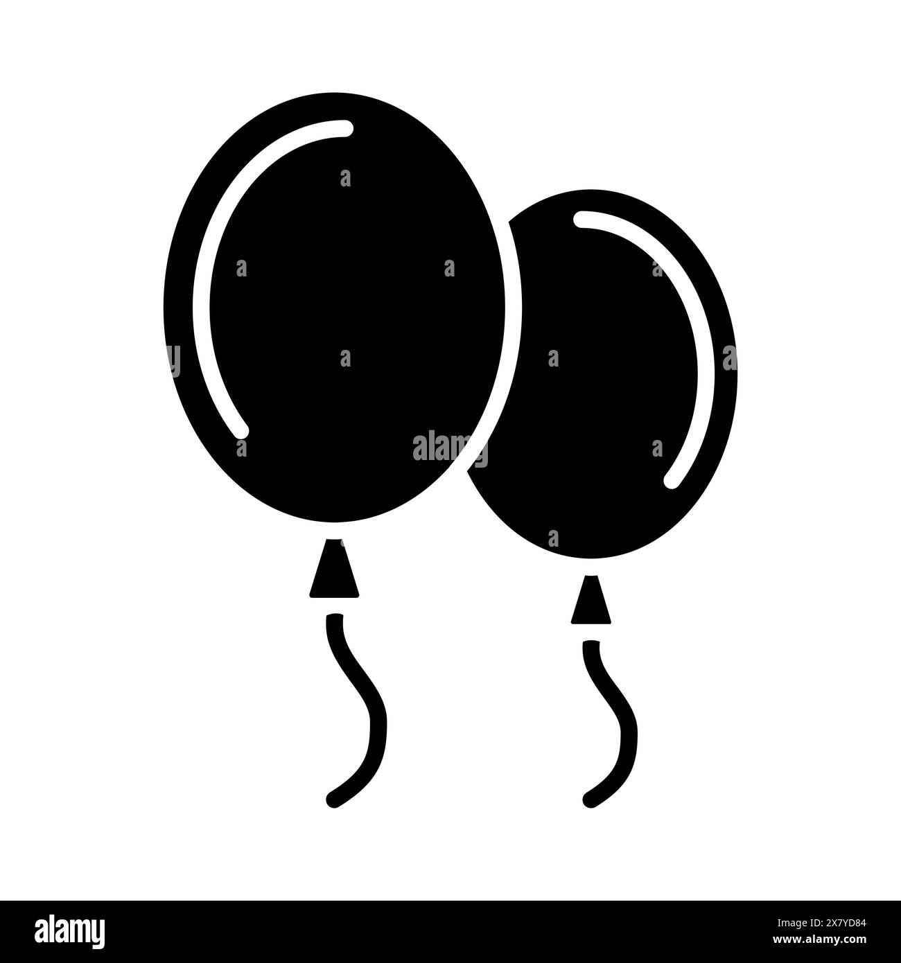 Icône de ballon patriotique. Ballon rouge, blanc et bleu avec motif étoiles et rayures. Concept de célébration et de décoration festive. Illustration de Vecteur