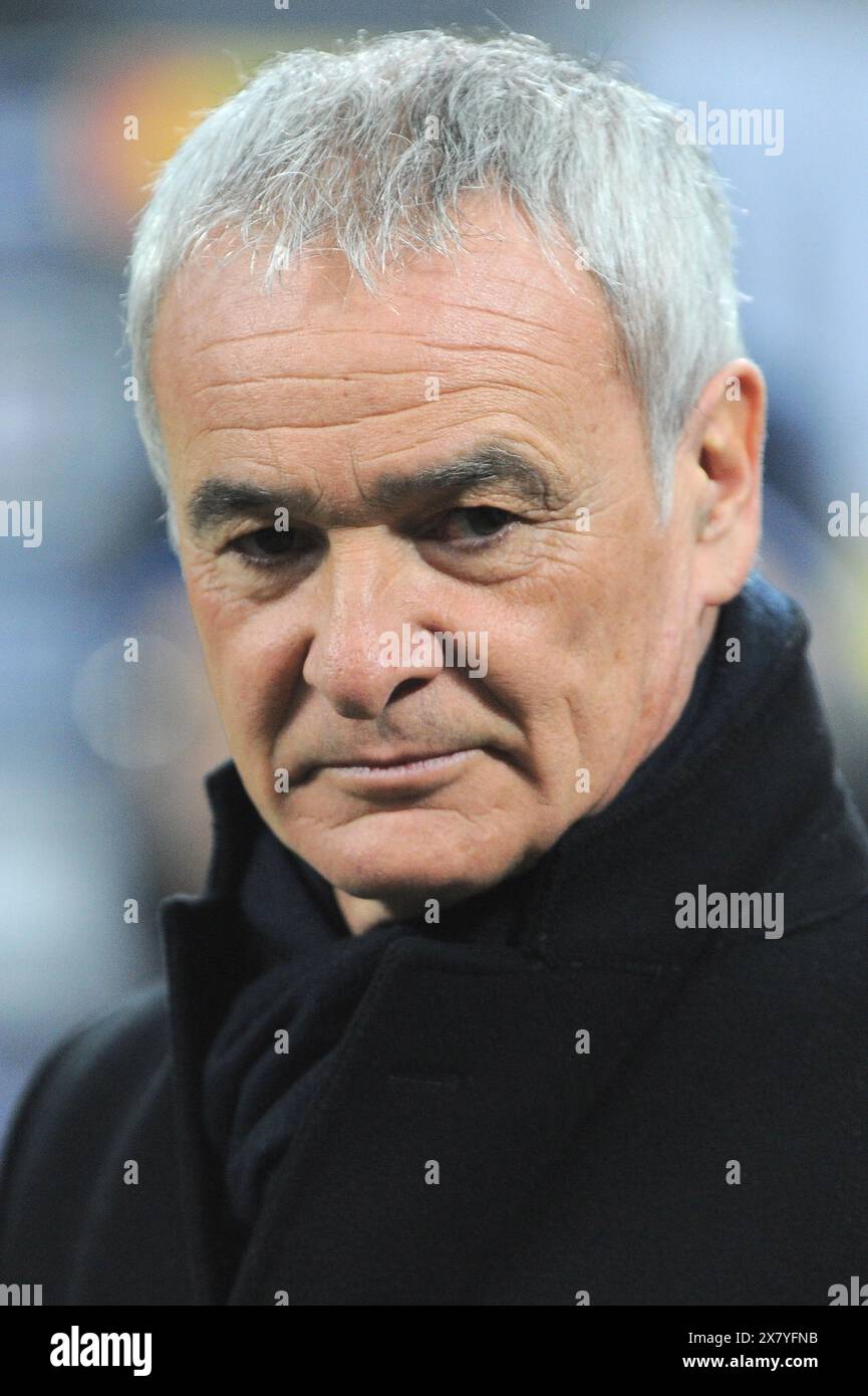 Milan Italie 17/2012 : Claudio Ranieri, entraîneur de l'Inter, championnat de football Seria A 2011-2012, pendant le match Inter-Bologne Banque D'Images