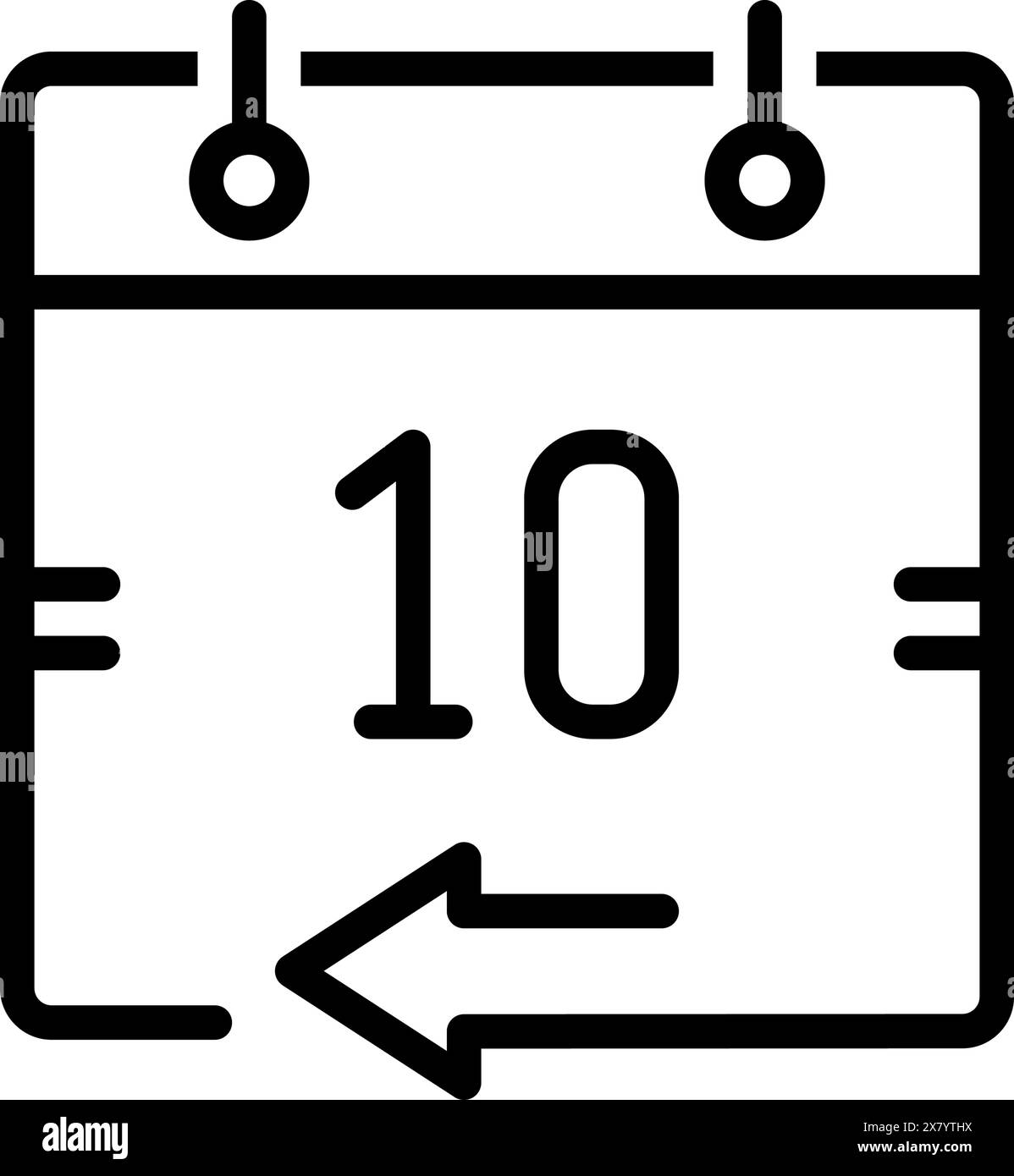 Icône pour hier, calendrier Illustration de Vecteur