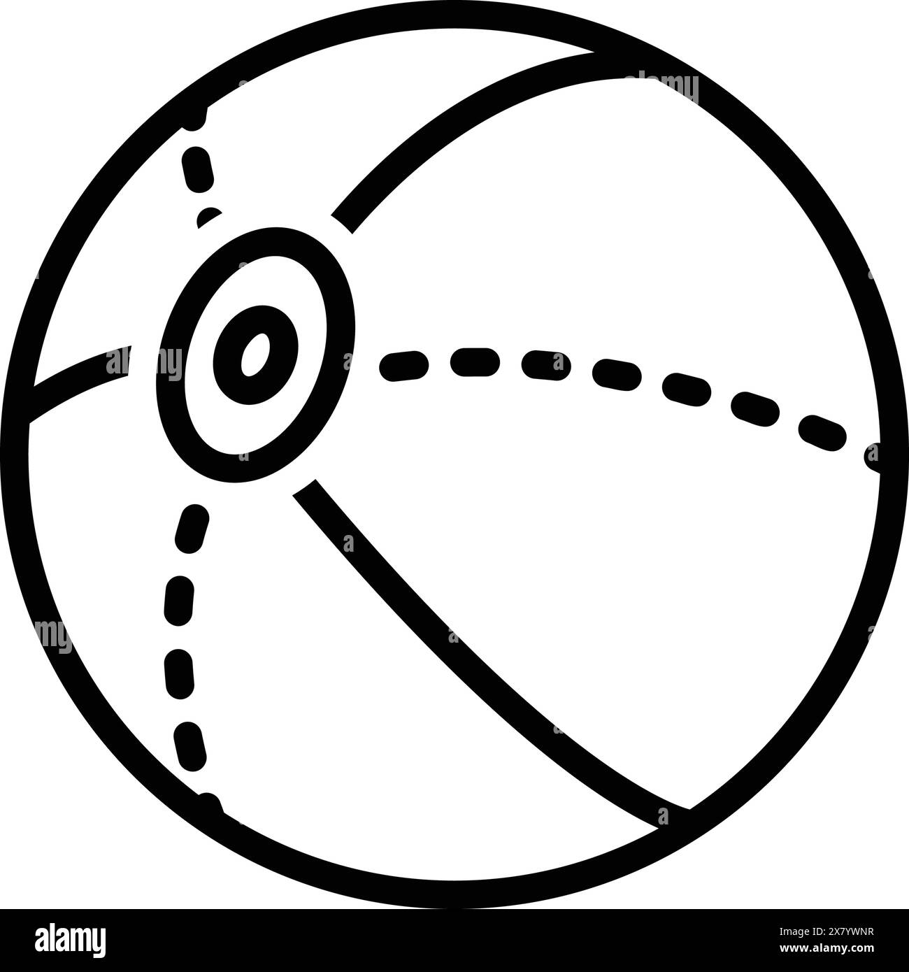 Icône pour ballon de plage, plage Illustration de Vecteur