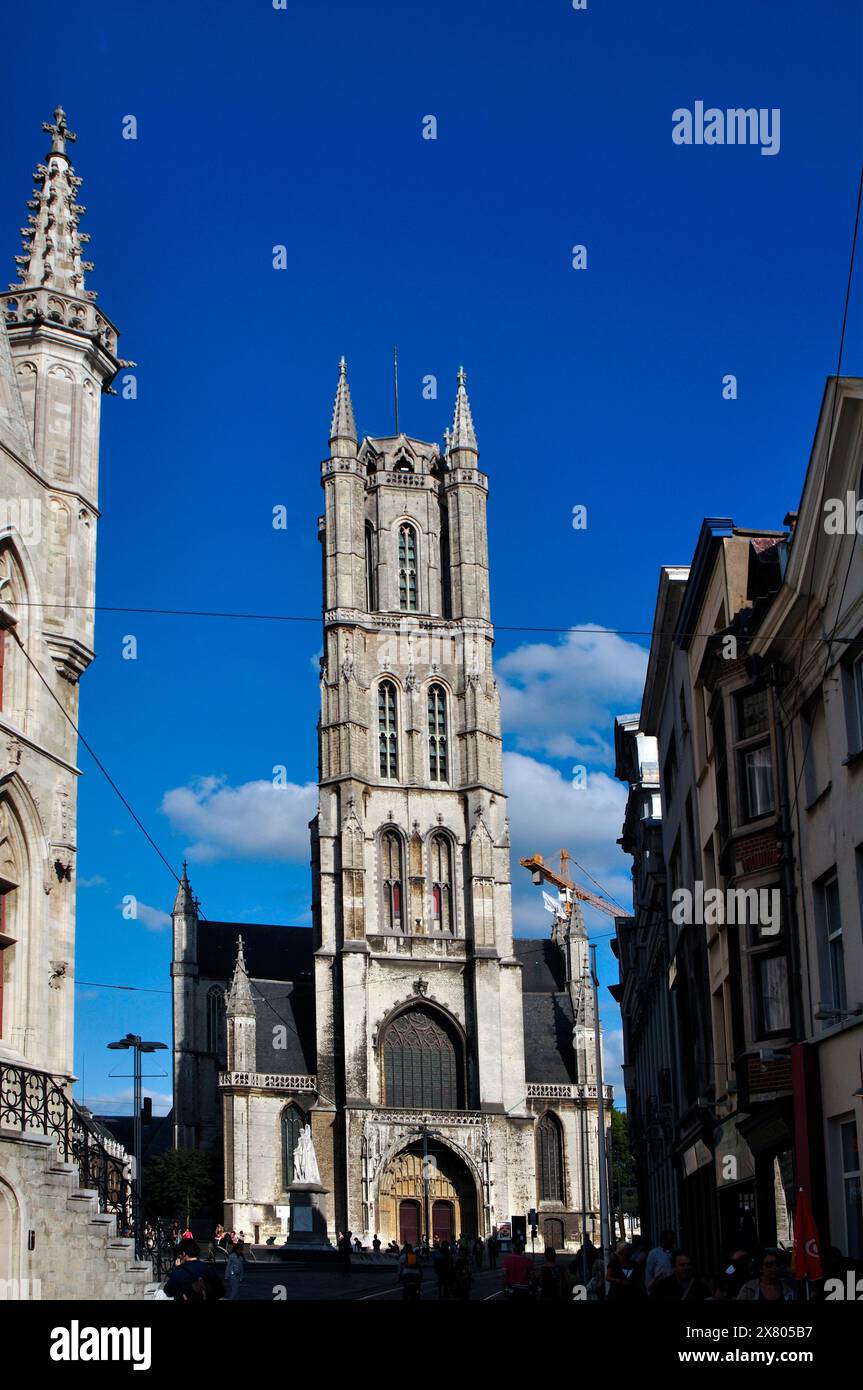 Belgique, Flandre, Gand, Cathédrale Saint-Bavon Banque D'Images