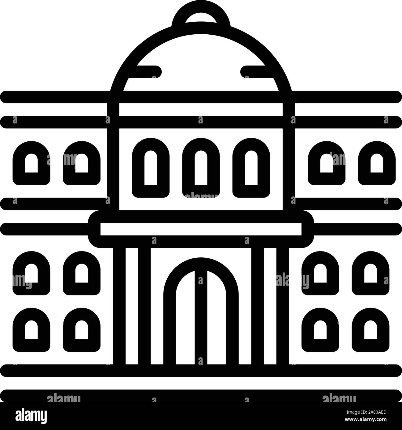 Icône pour université, gouvernement Illustration de Vecteur