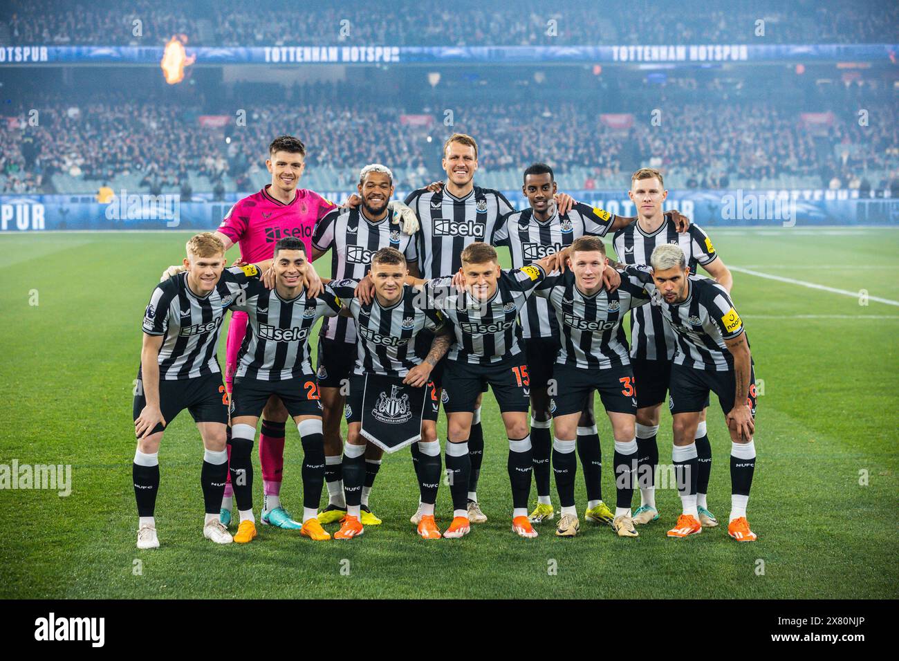 Melbourne, Victoria, Australie. 22 mai 2024. MELBOURNE, AUSTRALIE - 22 MAI : photo de l'équipe de Newcastle United avant de jouer à Tottenham Hotspur lors de la Global Football week au Melbourne Cricket Ground le 22 mai 2024 à Melbourne, Australie (crédit image : © Chris Putnam/ZUMA Press Wire) USAGE ÉDITORIAL SEULEMENT! Non destiné à UN USAGE commercial ! Banque D'Images