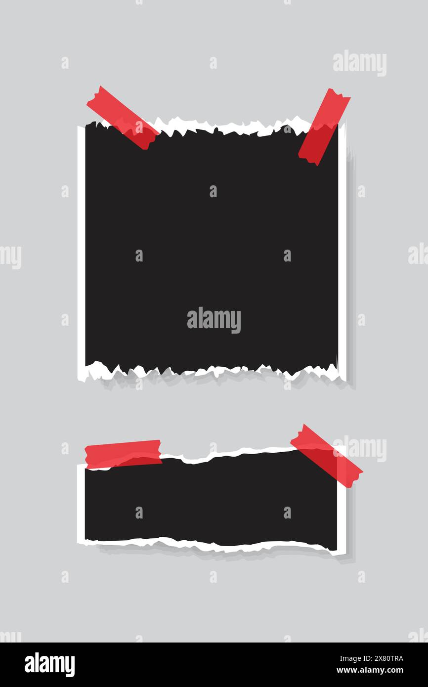 Modèles pour montage d'image ou collage utilisant des photos comme cadres Illustration de Vecteur