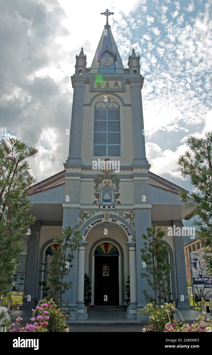 Le Saint nom de Jésus Église catholique, Balik Pulau, Penang, Malaisie, Asie Banque D'Images