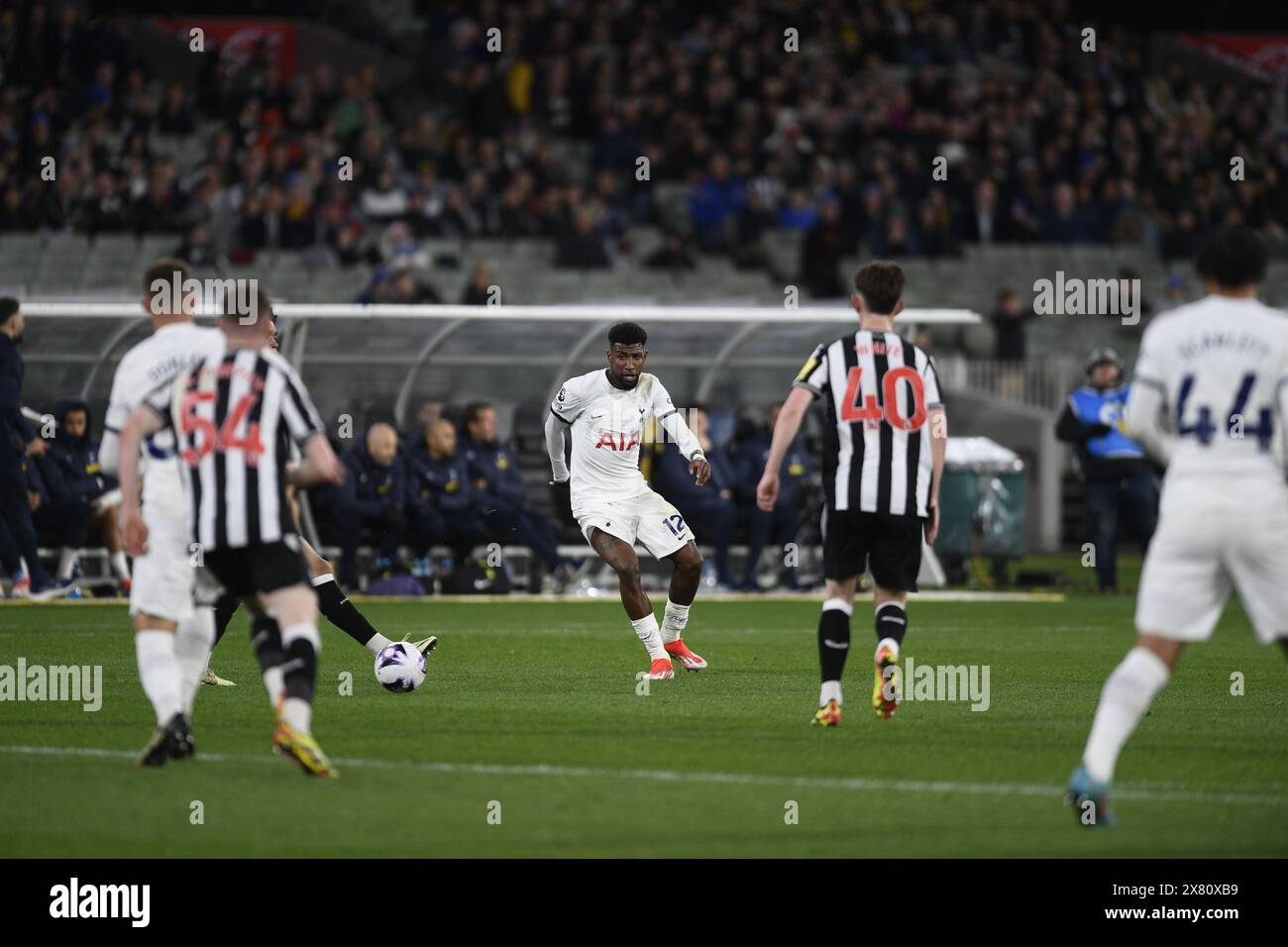 MELBOURNE, AUSTRALIE. 22 mai 2024. Sur la photo : Emerson Royal de Tottenham en action lors de la semaine mondiale du football anglais des équipes de premier rang amicales au MCG de Melbourne. Crédit : Karl Phillipson/Alamy Live News Banque D'Images