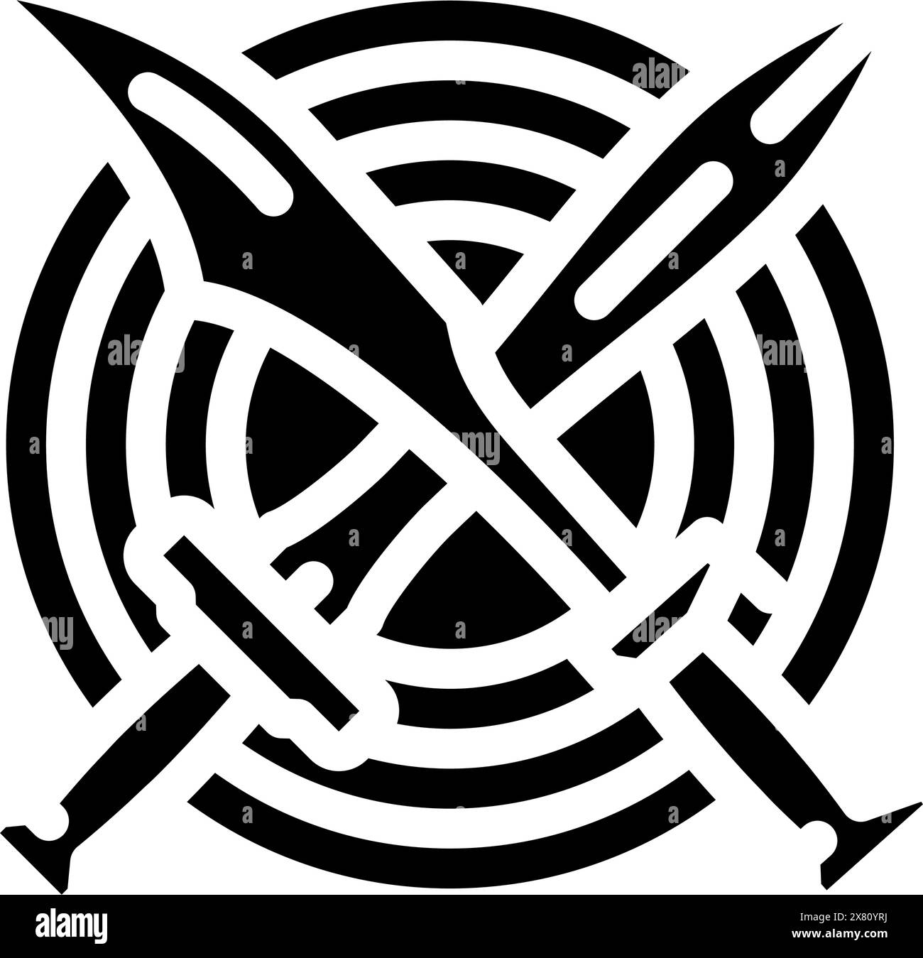 insigne soldat roman grec glyphe icône illustration vectorielle Illustration de Vecteur