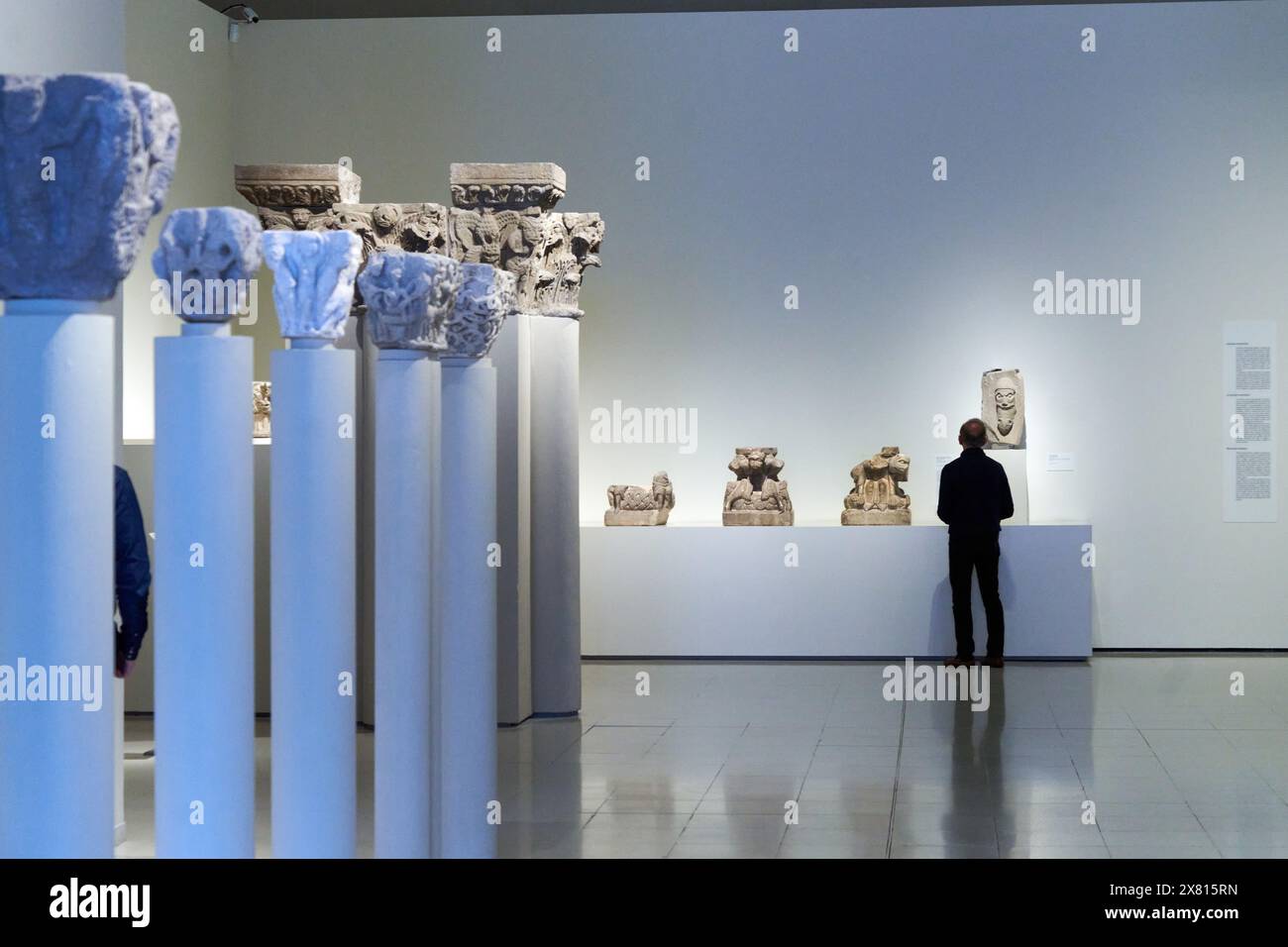 Art roman médiéval, Musée National d’Art Catalan, Museu Nacional d’Art de Catalunya, MNAC, Barcelone, Espagne, Europe Banque D'Images