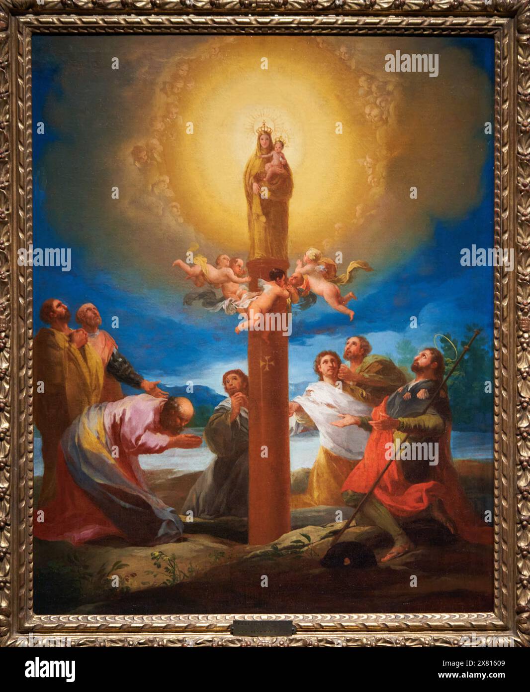 L'apparition de notre-Dame du pilier, 1775-1785, Francisco de Goya y Lucientes, (Fuendetodos, 1746 - Bordeus, 1828), Musée National de Catalan AR Banque D'Images