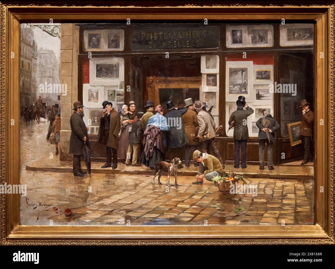 Exposition publique d'un tableau, 1888, Joan Ferrer Miró, (Vilanova i la Geltrú, 1850 - Barcelone, 1931), Musée National d'Art Catalan, Museu Nacional Banque D'Images