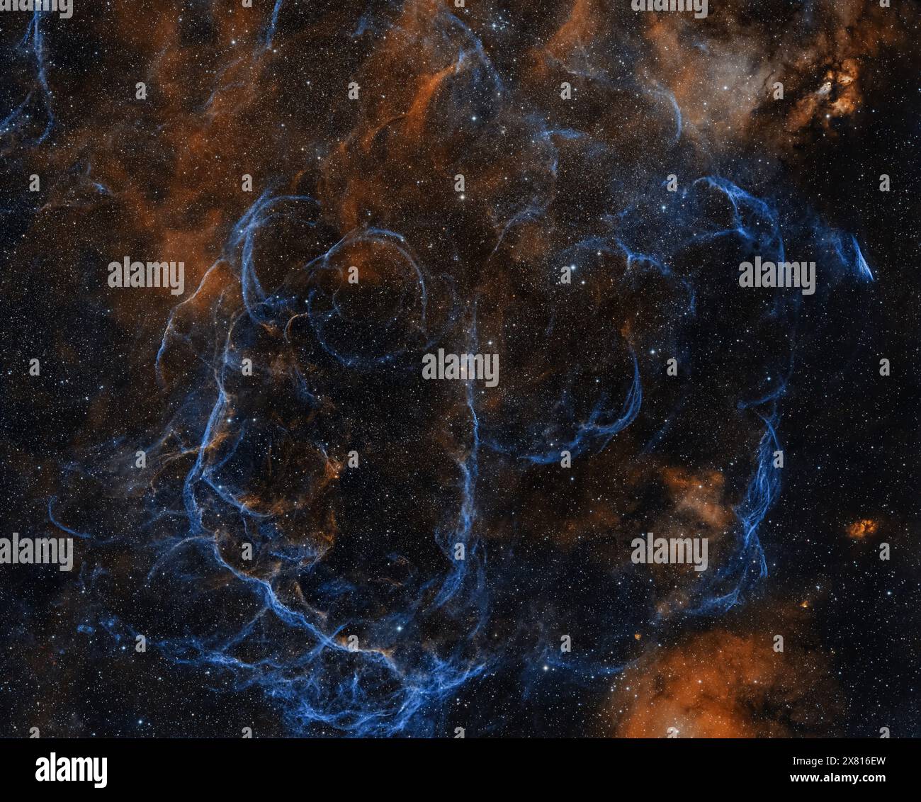 Vela Supernova Remnant. Traité à l'aide des données de Telescope Live Banque D'Images