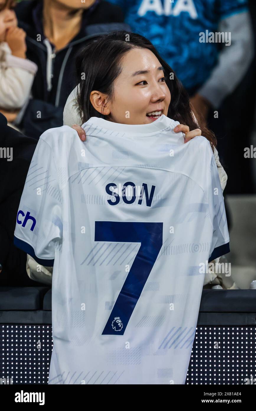 Melbourne, Victoria, Australie. 22 mai 2024. MELBOURNE, AUSTRALIE - 22 MAI : les fans avant Tottenham Hotspur affronteront Newcastle United pendant la semaine mondiale du football au Melbourne Cricket Ground le 22 mai 2024 à Melbourne, Australie (crédit image : © Chris Putnam/ZUMA Press Wire) USAGE ÉDITORIAL UNIQUEMENT ! Non destiné à UN USAGE commercial ! Crédit : ZUMA Press, Inc/Alamy Live News Banque D'Images