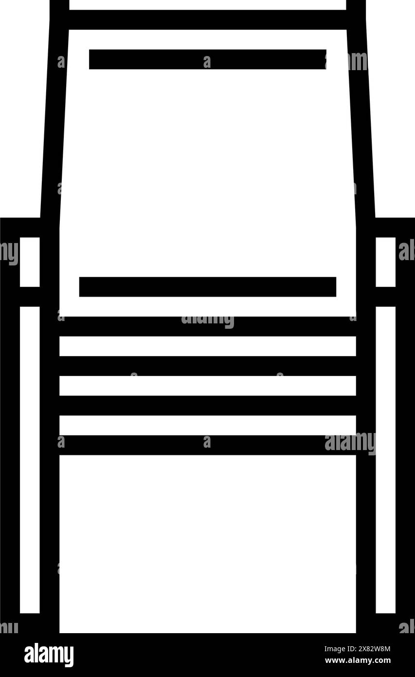 illustration vectorielle d'icône de ligne de meubles d'extérieur de chaise de patio Illustration de Vecteur