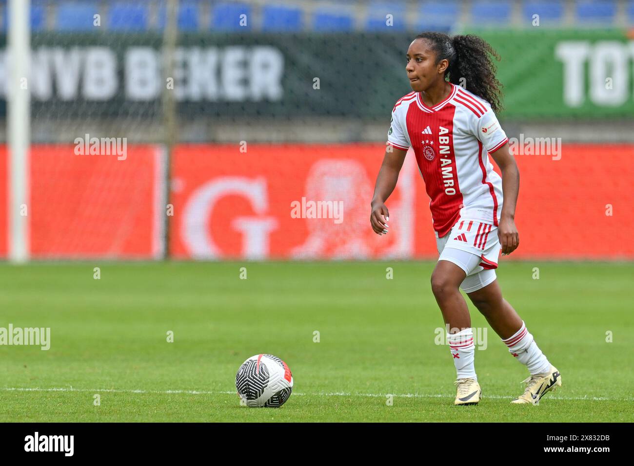 Ashleigh Weerden (11 ans) d'Ajax Vrouwen photographiée lors d'un match de football féminin entre Ajax Amsterdam vrouwen et Fortuna Sittard dans la finale de la Toto KNVB Beker Cup , le mercredi 20 mai 2024 à Tilburg , pays-Bas . PHOTO SPORTPIX | David Catry Banque D'Images