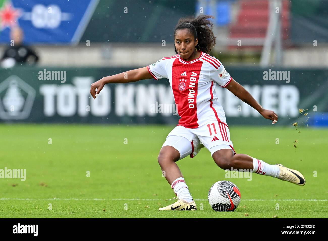 Ashleigh Weerden (11 ans) d'Ajax Vrouwen photographiée lors d'un match de football féminin entre Ajax Amsterdam vrouwen et Fortuna Sittard dans la finale de la Toto KNVB Beker Cup , le mercredi 20 mai 2024 à Tilburg , pays-Bas . PHOTO SPORTPIX | David Catry Banque D'Images