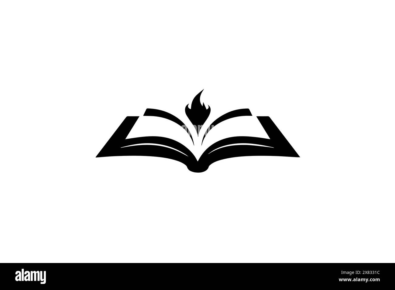 Icône Livre ouvert : illustration vectorielle pour les histoires en ligne et le logotype de fiction. Illustration de Vecteur