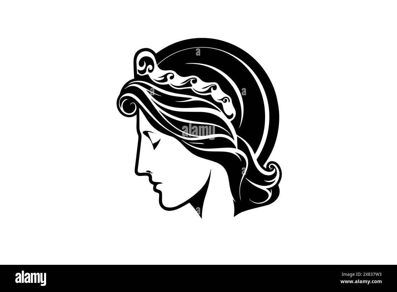 Aphrodite tête dessinée à la main dessin à l'encre. Illustration vectorielle de style gravé. Illustration de Vecteur