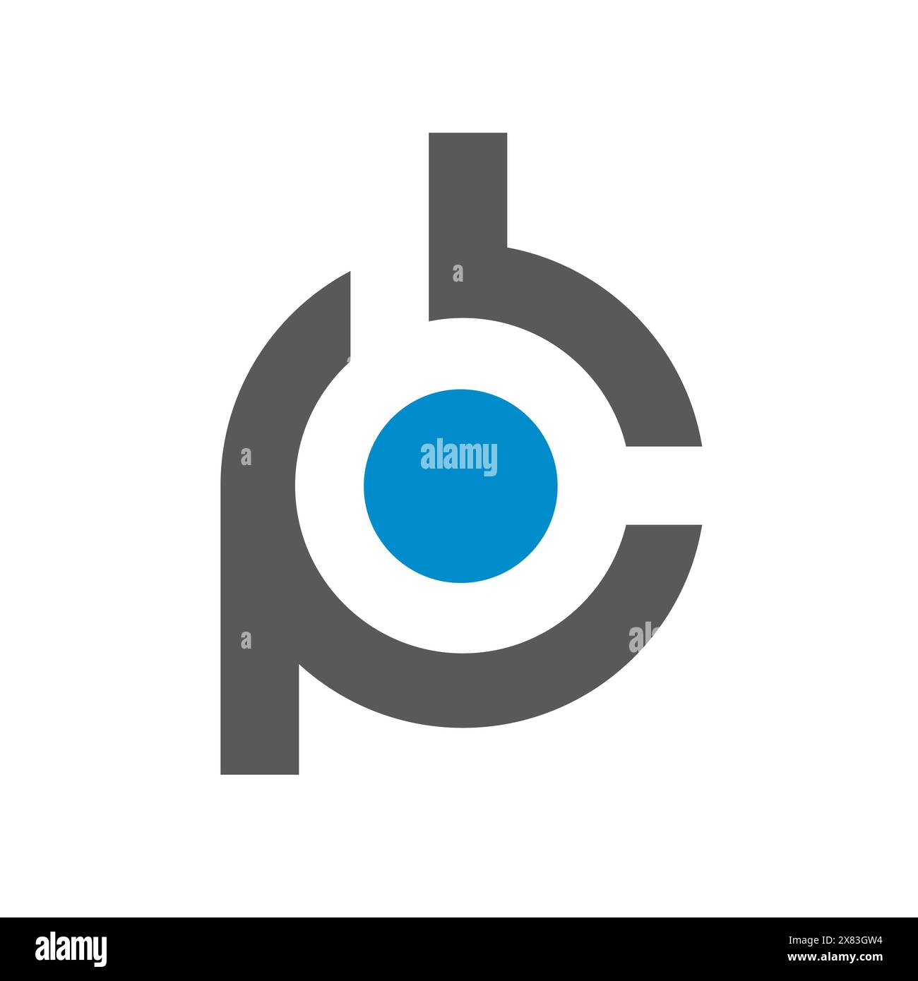 Alphabet initial PB ou BP, conception de logo vectoriel Illustration de Vecteur