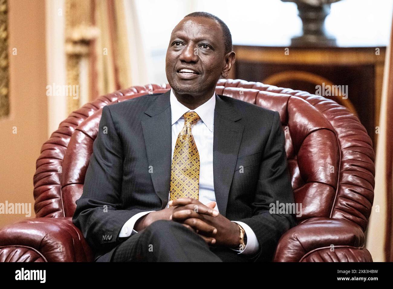 Washington, États-Unis. 22 mai 2024. William Ruto, président du Kenya, au Capitole des États-Unis. Crédit : SOPA images Limited/Alamy Live News Banque D'Images