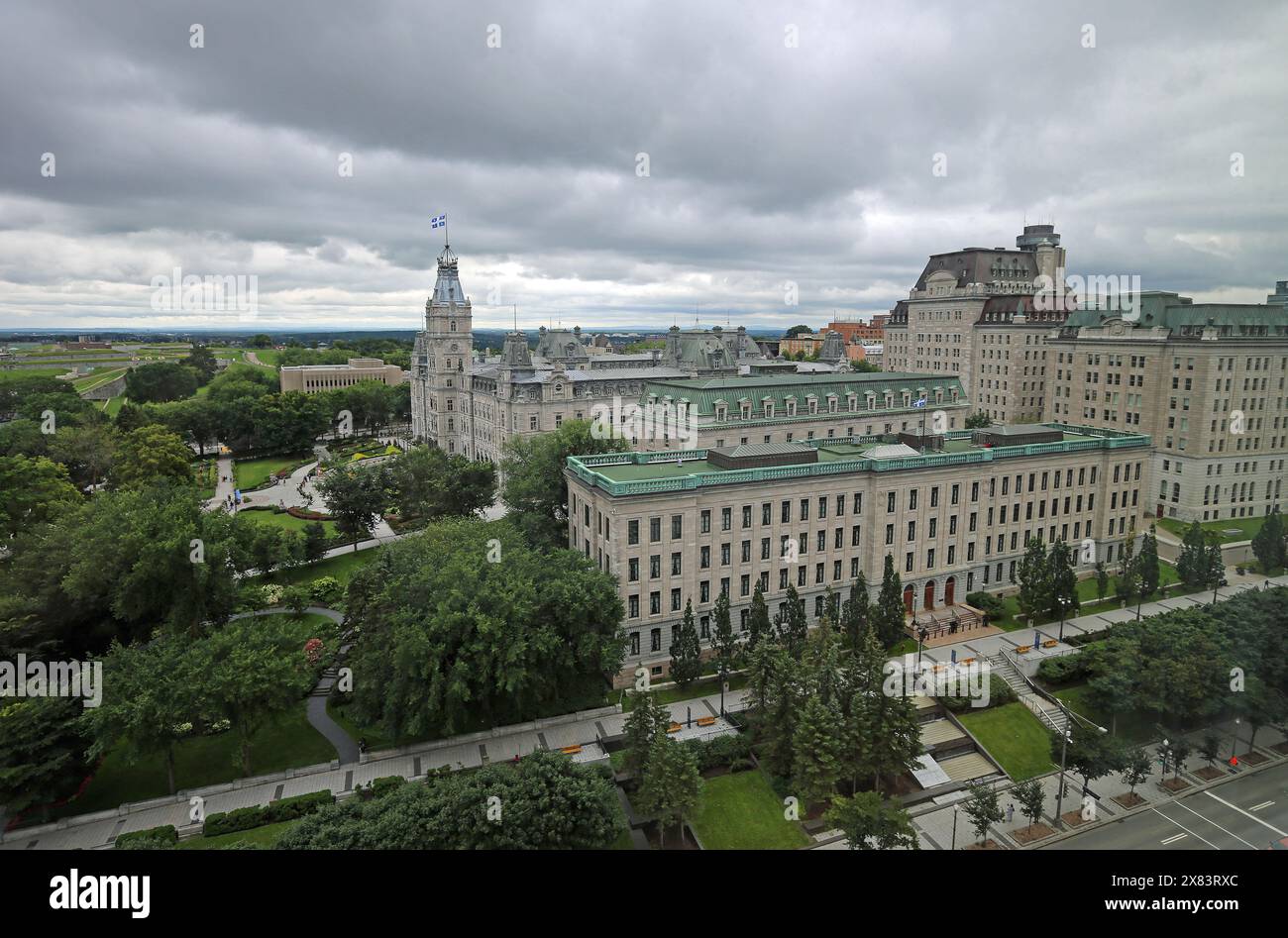Vue à l'édifice du Parlement, Québec, Canada Banque D'Images