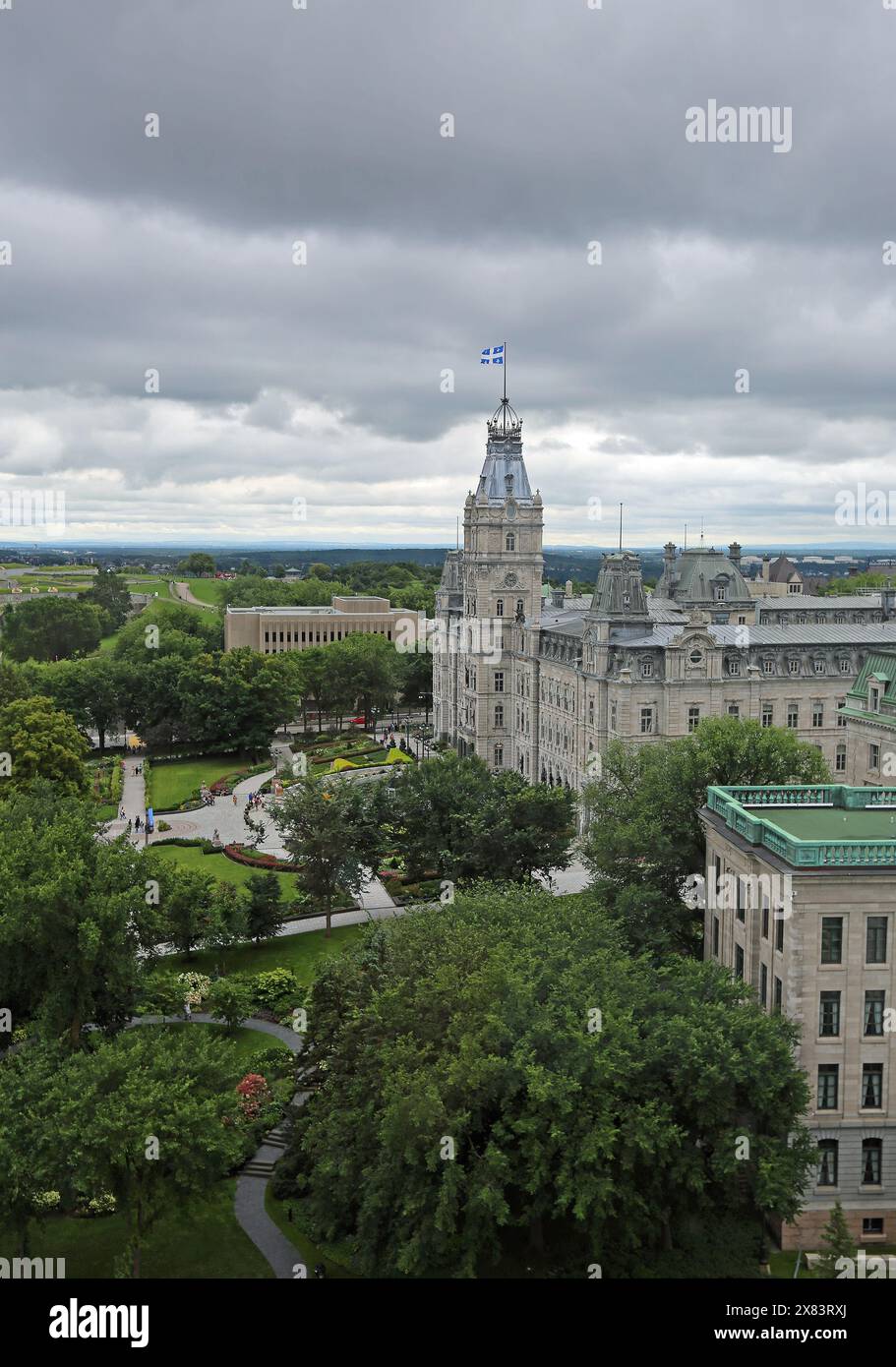 Bâtiment du Parlement vertical, Québec, Canada Banque D'Images