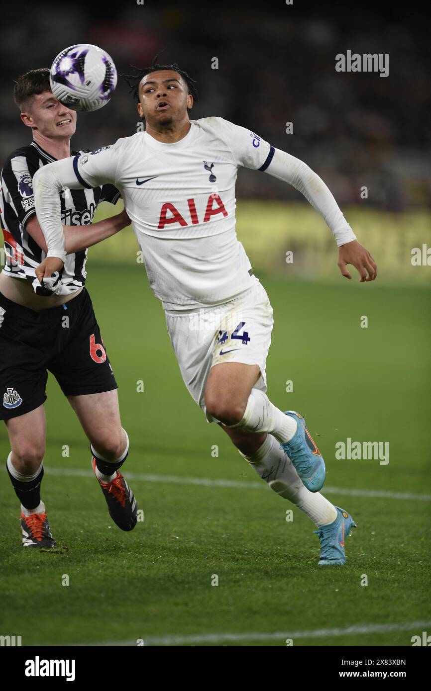 MELBOURNE, AUSTRALIE. 22 mai 2024. Sur la photo : L'attaquant de Tottenham Hotspur Dane Scarlett (44) en action lors de la semaine mondiale du football anglais des équipes de premier rang amicales au MCG de Melbourne. Crédit : Karl Phillipson/Alamy Live News Banque D'Images