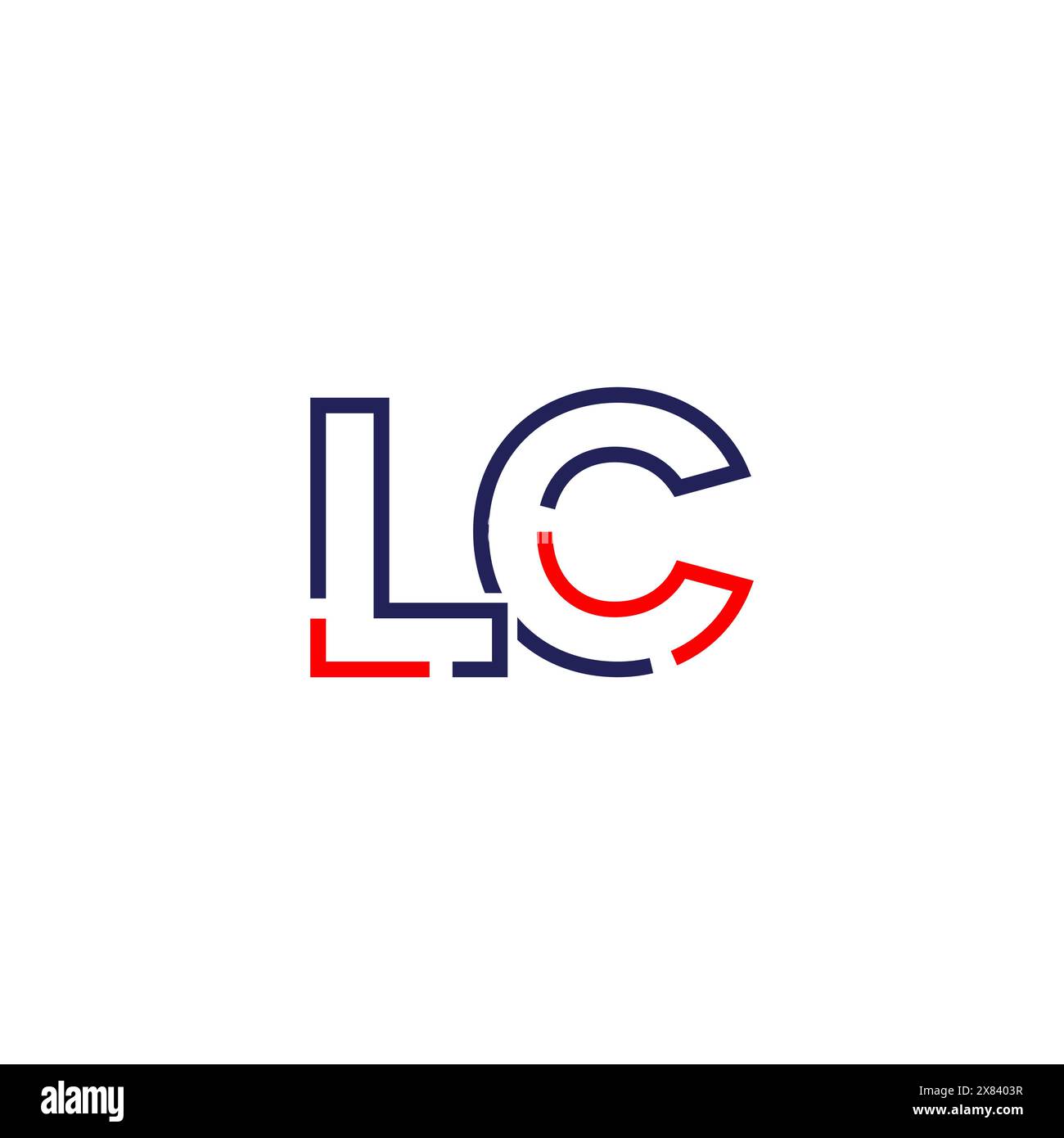 Conception de concept de logo LC Tech Illustration de Vecteur