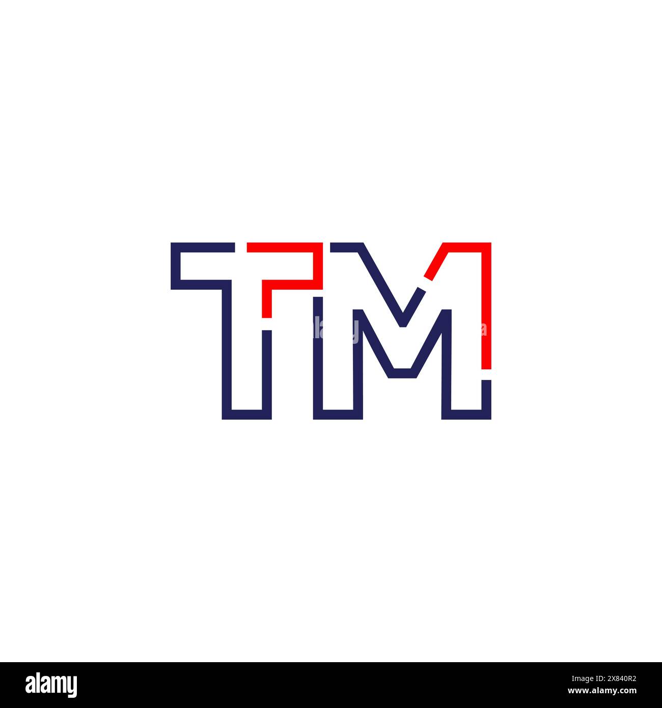 Logo TM Tech concept Illustration de Vecteur