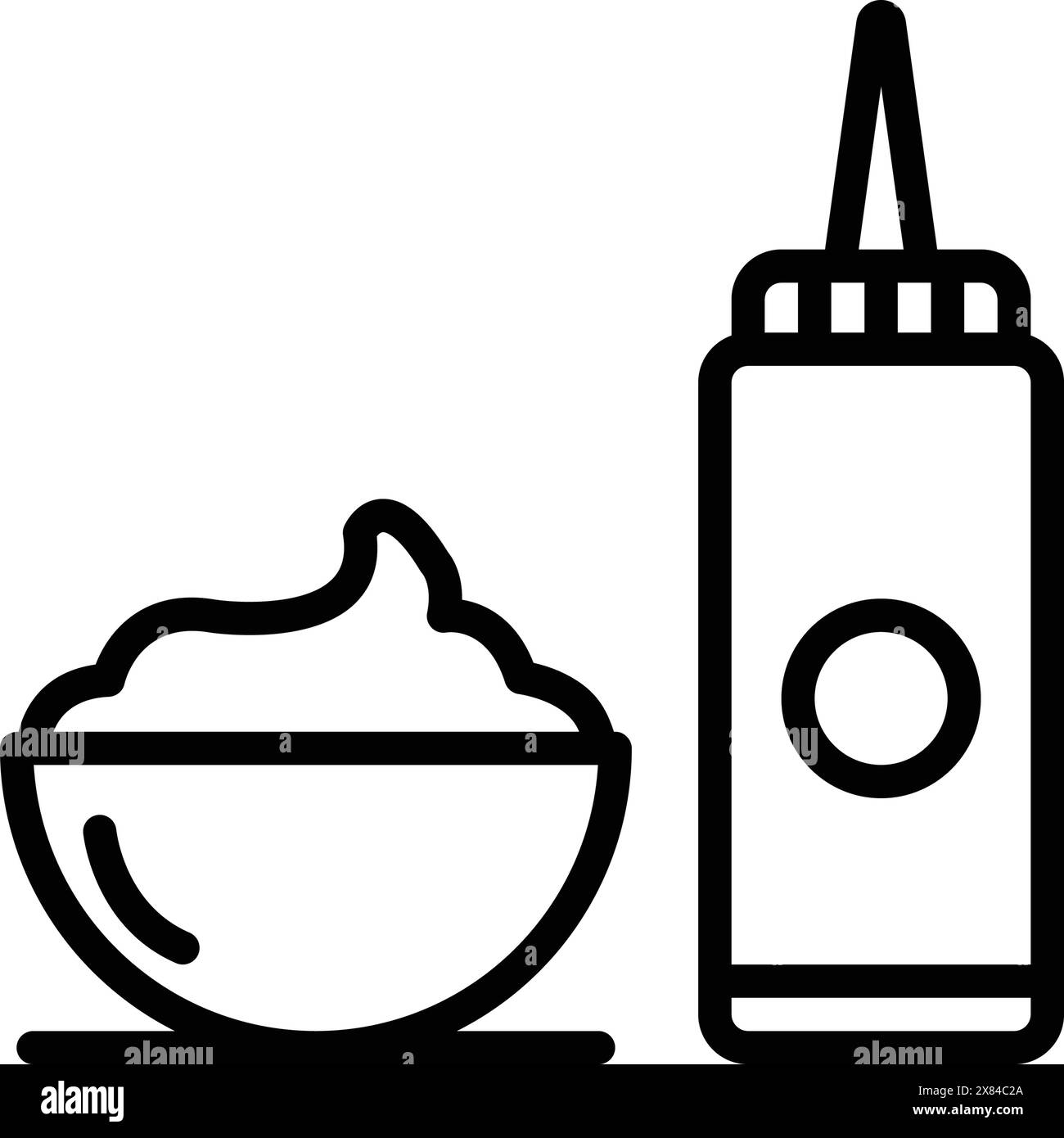 Icône pour sauce, épice Illustration de Vecteur