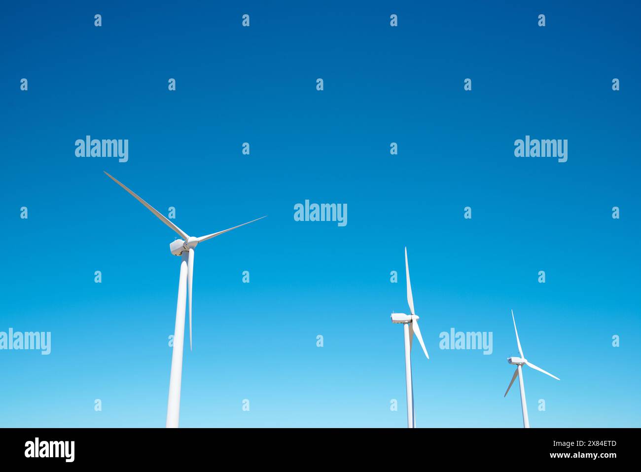 Générateurs d'éoliennes pour une production d'énergie électrique durable en Espagne Banque D'Images