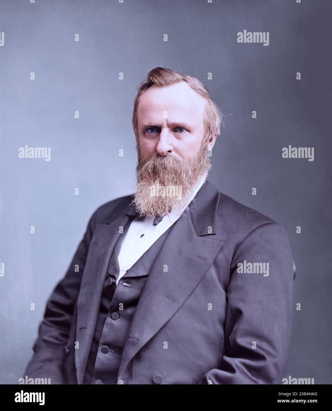 Président Rutherford B. Hayes. Circa 1877. Par Mathew Brady. Banque D'Images