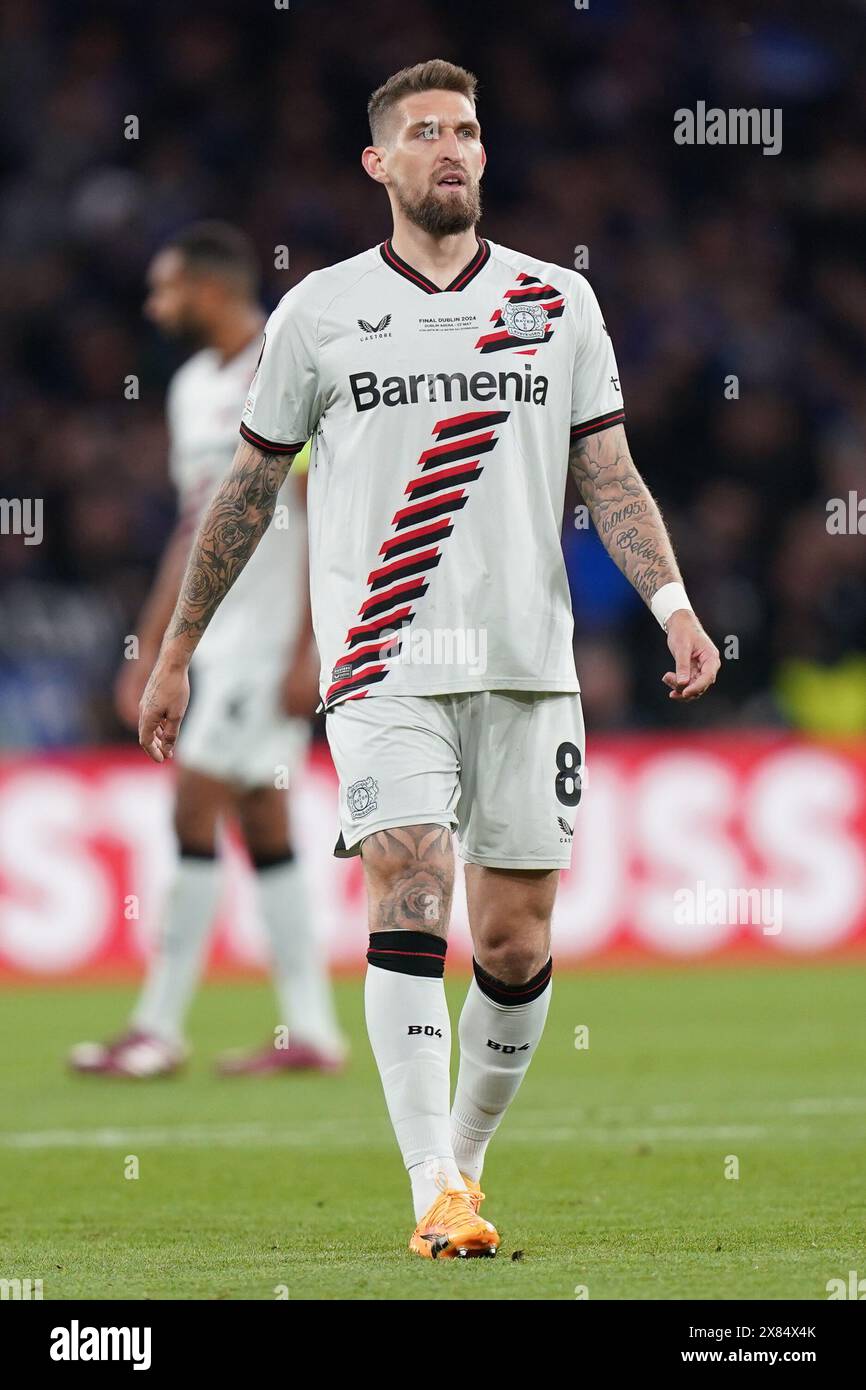 Dublin, Royaume-Uni. 22 mai 2024. Robert Andrich de Bayer Leverkusen pendant l'Atalanta B. C v Bayer 04 Leverkusen finale de l'UEFA Europa League à l'Aviva Stadium, Dublin, Irlande le 22 mai 2024 crédit : Every second Media/Alamy Live News Banque D'Images